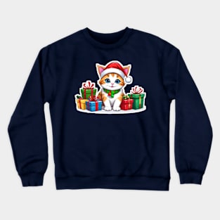 Cat christmas and gift christmas Crewneck Sweatshirt